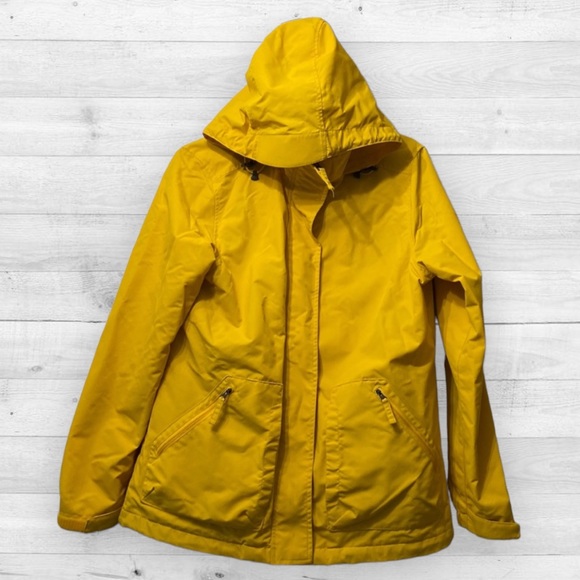 Lands' End Jackets & Blazers - Lands End outfitters yellow rain coat